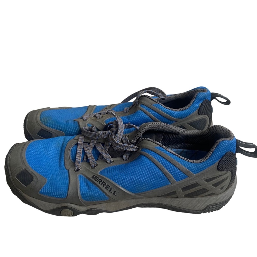 Merrell Apollo Mens Blue Grey Trail Hiking Shoes Sneakers J40097 Size 12 used